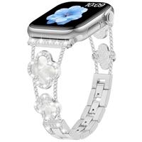 Sixmoat Straps Compatible with Apple Watch Strap for Women 38mm 40mm 41mm 42mm 44mm 45mm 46mm 49mm, Bling Bracelet Designer Dressy Clover for iWatch Band Series Ultra SE 10 9 8 7 6 5 4 3