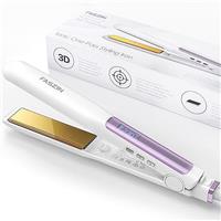 Faszin Hair Straighteners, Ionic Titanium Plate for Smooth Shiny Results, 20S Fast Heat Up Flat Iron, Clear LCD Display (Black)