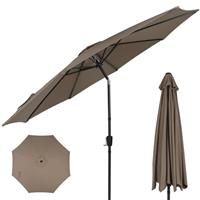 ZealWe Garden Parasol 3m Umbrella Outdoor Sun Shade with Tilt Crank Handle and 8 Ribs for Patio Beach Pool Lawn Backyard Deck