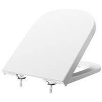 DERW Square Toilet Seat, Soft Close Toilet Seat, Environmentally Friendly Urea-Formaldehyde Resin, Easy One-Button Quick Release for Cleaning, Install with Alignment Guide, Quiet Slow Close, Durable