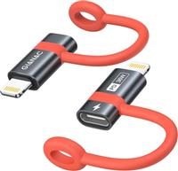 GIANAC USB C to Lightning Adapter 36W (2Pack) USB C Female to Lightning Male Adapter,Supports PD Fast Charging for iPhone 14 13 12 11 12 Pro Max iPad Pro,Not for Audio/OTG