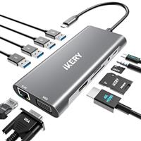 IKERY USB C Hub HDMI Multiport Adapter for MacBook Pro/Air