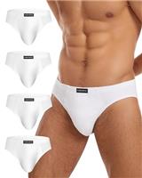 FORVEVO 4 Pack Men's Underwear Briefs, Cotton Mens Underpants, Breathable Stretch Pants Waistband Briefs Underwear (M-XXL)