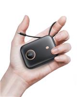 Power Bank Fast Charging 10000 mAh, 22.5W PD QC3.0 High-Speed Portable Charger, PowerBank With Built In Cable USB C, Pocket-Sized Battery Pack for iPhone 16/15, Samsung S23/S24 and More (Matte Black)