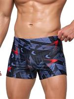 Arcweg Men's Swimming Trunks Shorts with Removable Pad Sport Boxer Swimwear Boxers Underwear Drawstring Summer Beach Board Shorts Elastic Swimsuit Bottom