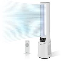 PureMate 43-inch Tower Fan with Air Purifier & Aroma Function, 3 Speed, LED Display, 8-H Timer, Oscillating Portable Electric Floor Bladeless Fan for Bedroom