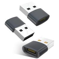 YISH USB C to USB Adaptor 3 Pack - USBC Female to USBA Male Adapter for Fast Charging 480Mbps Data Sync Type C to USB A Converter Compatible with iPhone 16 15 Galaxy S25 S24 iPad MacBook Tablet