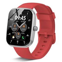 Csasan Smart Watch, 1.91" HD Screen Smartwatch for Men Women, Fitness Watch with Heart Rate/Sleep Monitor/Steps Monitor, IP68 Waterproof Activity Trackers for Android iOS Red