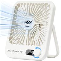 Fenxyo Small Desk Fan Quiet Battery Powered, 3000mAh Recharg