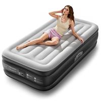 Airefina King Inflatable Mattress, Air Bed with Built-in Electric Pump, Fast 3-Min Self Inflation, Flocked Surface Airbed for Home, Camping & Guests, Double Blow Up Bed with Carry Bag, 203x152x46cm