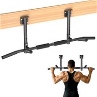 ONETWOFIT Pull Up Bar Wall Mounted,Joist Mount Pull Up Bar,Chin Up Bar Ceiling Mount 3 in 1,Heavy Duty for Indoor Home Gym Workout (Max Load 200kg)