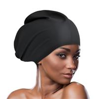 AMFUN Silicone Cover Ears Swimming Caps, Adult Unisex Swim Hat for Long Hair, Elastic Anti-slip Swimming Hat, Hypoallergenic Waterproof Swimming Caps for Men and Women