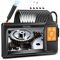 Ferdiiz Borescope Camera with Illuminator, 1080P HD Dual Lens Endoscope Inspection Camera, 4.3" IPS Screen Industrial Borescope, IP67 Pipe Endoscope, 8+1 LED, Plumbing Inspection Appliance Repair-5M