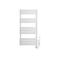 ELEGANT Smart Electric Heated Towel Rail, WiFi-Controlled Wall Mouted Bathroom Towel Warmer & Dryer with Programmable Thermostat, UK Plug, LCD Display, Energy Efficient, White Anthracite