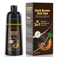 Hair Dye Shampoo 3-in-1 for Women & Men, 500ml Natural Herbal Formula, Covers Grey Hair, Non-Irritating & Nourishing, Long-Lasting Colour Up to 30 Days