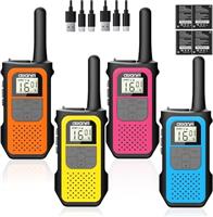AWANFI Walkie Talkies for Kids, Rechargeable Walkie-Talkie with Li-Ion Battery, 2 Way Radios, Walky Talky with Flashlight,VOX,USB-C Cable, for Outdoor Camping, Kids Toy for 3-12 Years Old