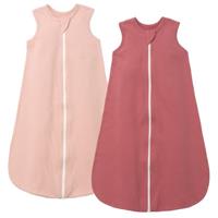 SIMYJOY 2 Pack Baby Sleeping Bag 0.5 Tog 100% Cotton Newborn Sleeping Bag Summer Baby Wearable Blanket for Boy Girl 0-24 Months