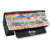 AEDAGA Alcohol Markers with Free App, Brush and Fine Tips Alcohol Pens with Kickstand Case for Adults and Kids, Drawing Markers for Anime Manga Drawing and Sketching