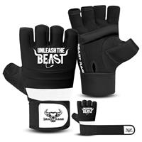 BEAST RAGE Punch Bag Taekwondo Karate Gloves for Men and Women,Half Finger MMA Kickboxing Sparring Martial Arts Boxing Fight Gloves Training Light Workouts,Muay Thai,Karav MAGA