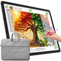 TOHETO Light Board for Diamond Painting, Super Bright Magnetic Light Pad with Side Buttons, Lightbox for Tracing and Drawing