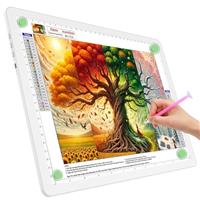 TOHETO Light Board for Diamond Painting, Super Bright Magnetic Light Pad with Side Buttons, Lightbox for Tracing and Drawing