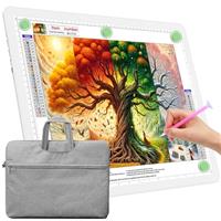 TOHETO Light Board for Diamond Painting, Super Bright Magnetic Light Pad with Side Buttons, Lightbox for Tracing and Drawing