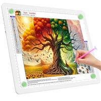 TOHETO Light Board for Diamond Painting, Super Bright Magnetic Light Pad with Side Buttons, Lightbox for Tracing and Drawing