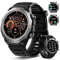 Military Smart Watch for Men Answer/Make Calls, 1.39" HD Fitness Watch with Heart Rate/SpO2/Sleep Monitor, 100+ Sports Modes Activity Trackers, IP68 Waterproof Outdoor Smartwatch for iOS Android