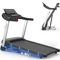 Kitopa 2025 Treadmills for Home, Sporty Digital Screen with 7HP, 12 MP/H, 18% Auto Incline, Heart Rate & APP & Bluetooth Speakers, Running Machine 160KG Capacity with Wide Belt for Home Office Gym