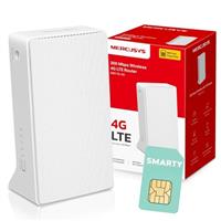 MERCUSYS MB110-4G N300 WiFi 4G Router with Free SIM card, TP-Link 300Mbps Wireless WiFi Router with Sim Slot, Plug & Play, Ethernet Port, Superfast 4G LTE Speed, 4G External Antenna Ports, App Control