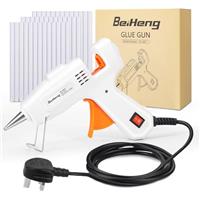 Hot Glue Gun, BeiHeng 20W Hot Melt Glue Gun Mini Glue Gun with 30pcs 7mm x 100mm Glue Sticks for School Crafts Handcrafts DIY Craft Projects and Home Quick Repairs (White)