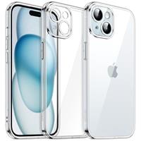 JETech Case for iPhone 15 6.1-Inch, Non-Yellowing Shockproof Phone Bumper Cover, Camera Lens Full Protection, Anti-Scratch Clear Back