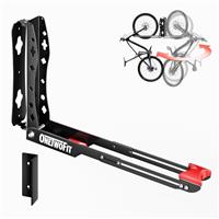 ONETWOFIT Swivel Bike Wall Mount Freely adjustable,Bike Hangers for Garage,Easy to Load and Unload, Bike Hanger Can Hold Up to 80lbs (Black-1PCS)