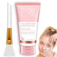 Collagen Night Wrapping Mask, Collagen Face Mask Overnight, Facial Overnight Sleeping Mask - Deep Hydration, Reduces Wrinkle and Improves Skin Elasticity