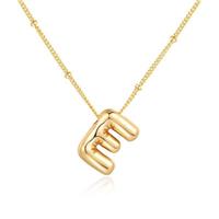SYYHSYAL Gold Bubble Letter Necklace for Women,18k Gold Plated Balloon Initial Letter Pendant Necklace Charm Pendant Necklaces Gold Jewelry Birthday Gifts Women Teen Her Mom Grandma Wife Sister