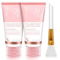 Collagen Night Wrapping Mask, Collagen Face Mask Overnight, Facial Overnight Sleeping Mask - Deep Hydration, Reduces Wrinkle and Improves Skin Elasticity