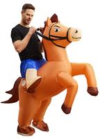Inflatable Horse Costume for Adult Kids, Horse Blow Up Costume for Men Women Halloween Costumes Ride on Horse Inflatable Costume for Kids Cosplay Party