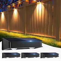 nibuuecer Solar Fence Lights Outdoor Garden Waterproof,9 Colors 11 Modes RGB Fence Lights Solar Powered for Outside Wall Garden Backyard,Pathway,Yard