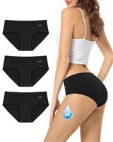 TANSTC Period Pants Heavy Flow 60ML Absorbency Period Underwear for Women Extra Protection Soft Breathable Leakproof Washable Menstrual Knickers Postpartum Underwear Pack of 3