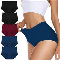 Cozyroam Underwear Women, Cotton High Waisted Knickers for Women Comfortable Tummy Control Ladies Panties Stretchy Full Back Coverage Briefs Soft Breathable Womens Underpants Multipack of 5