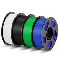 ANYCUBIC PLA Filament 1.75mm, RFID 3D Printer Filament, Dimensional Accuracy +/- 0.02mm, 4 Pack 1KG Reusable Spool, Black+White+Texture Grey+Red