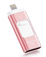 ROSPE MFi Certified USB Stick, 3-in-1 Flash Drive for iPhone/iPad/Android/PC, USB 3.0 High-Speed Thumb Drive Transfer Photos Videos