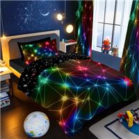 BlessLiving AB Triangle Retro Neon Duvet Cover - Hot