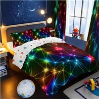 BlessLiving AB Triangle Retro Neon Duvet Cover - Hot