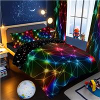 BlessLiving AB Triangle Retro Neon Duvet Cover - Hot