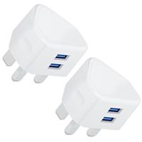 USB Plug Charger,2 Pack 4 Port Multi USB Plug Adapter UK 25W/5A Wall Charger Mains with Smart IC Fast Charging for iPhone 11 pro Max XS XR X SE2020 10 8 7 6 ipad,Samsung S10 S9 S8 S7,Huawei