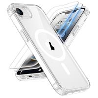 ORETECH Magnetic Case for iPhone 12 Case & iPhone 12 Pro Case, [Compatible with Magsafe] [2 x Glass Screen Protector] [Not Yellowing] Slim Shockproof Protection Matt Frosted Back Case