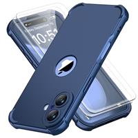 ORETECH for iPhone 12 Case, iPhone 12 Pro Case, with [2 x Tempered Glass Screen Protector] Heavy Duty Protection Silm Hard PC Silicone Rubber Bumper Cover
