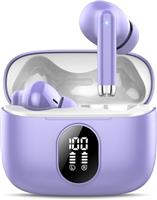 Wireless Earbuds, 2025 New Bluetooth 5.4 Headphones HiFi Stereo with 4 ENC Mic, 40H Mini Ear Buds In-Ear Noise Cancelling Earbuds with LED Screen, Ultra Light USB-C Bluetooth Earphones for Android iOS
