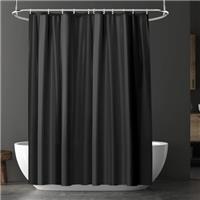 URAQT Shower Curtain Anti Mould, Upgrade PEVA Waterproof Bath Curtains, Mildew Resistant Bathroom Shower Curtains with 12 Hooks, Grey Bathtub Curtains with Metal Rustproof Eyelets, 180 x 180 cm